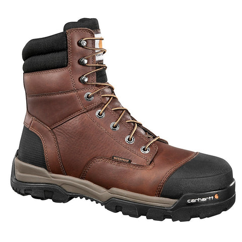 CARHARTT MEN'S GROUND FORCE 8” BROWN COMPOSITE TOE WORK BOOT #CME8355